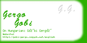 gergo gobi business card